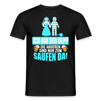 Junggesellenabschied Poltern Polterabend JGA - Männer T-Shirt - Schwarz - Vorne - AI Model Male 178 light (178cm)