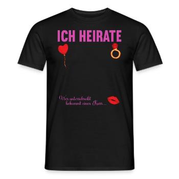 Junggesellenabschied Polterabend JGA Männer - Männer T-Shirt - Schwarz - Vorne - AI Model Male 178 light (178cm)