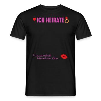 Junggesellenabschied Polterabend JGA Männer - Männer T-Shirt - Schwarz - Vorne - AI Model Male 178 light (178cm)