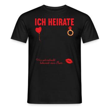 Junggesellenabschied Polterabend JGA Männer - Männer T-Shirt - Schwarz - Vorne - AI Model Male 178 light (178cm)