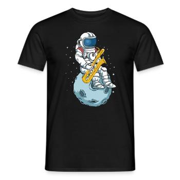 Bass Saxophone Jazz Music Orchestra Saxophone - Men's T-Shirt - black - Front - AI Model Male 178 light (178cm)