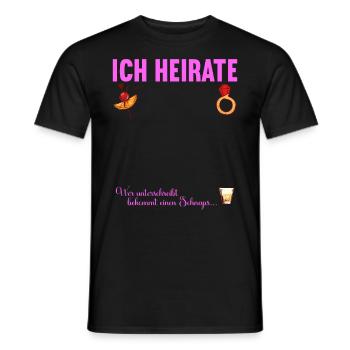 Junggesellenabschied Polterabend JGA Männer - Männer T-Shirt - Schwarz - Vorne - AI Model Male 178 light (178cm)