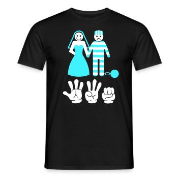 Enterrement de vie de garçon et de jeune fille enterrement de vie de garçon hommes - T-shirt homme - noir - Devant - AI Model Male 178 light (178cm)