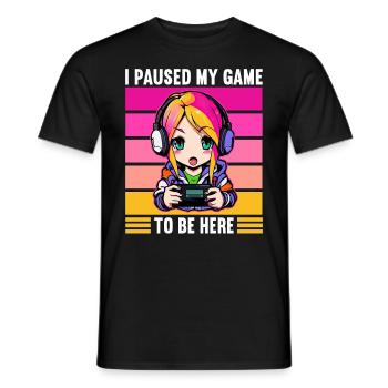 Gaming Console PC Gamer Girl Gamer Girl - Men's T-Shirt - black - Front - AI Model Male 178 light (178cm)