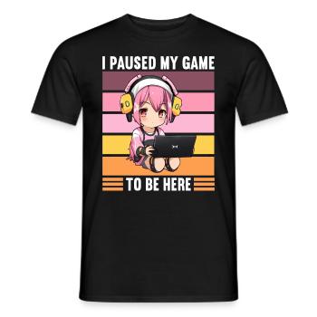 Gaming Console PC Gamer Girl Gamer Girl - Men's T-Shirt - black - Front - AI Model Male 178 light (178cm)