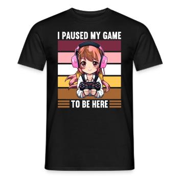 Gaming Konsole PC Zockerin Mädchen Gamer Girl - Männer T-Shirt - Schwarz - Vorne - AI Model Male 178 light (178cm)