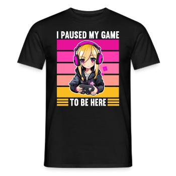 Gaming Console PC Gamer Girl Gamer Girl - Men's T-Shirt - black - Front - AI Model Male 178 light (178cm)
