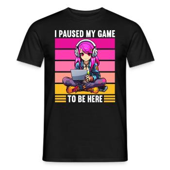 Gaming Konsole PC Zockerin Mädchen Gamer Girl - Männer T-Shirt - Schwarz - Vorne - AI Model Male 178 light (178cm)