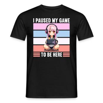Gaming Console PC Gamer Girl Gamer Girl - Men's T-Shirt - black - Front - AI Model Male 178 light (178cm)