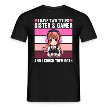 Console de jeu PC Gamer Girl Gamer Girl - T-shirt homme - noir - Devant - AI Model Male 178 light (178cm)