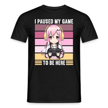Gaming Console PC Gamer Girl Gamer Girl - Men's T-Shirt - black - Front - AI Model Male 178 light (178cm)