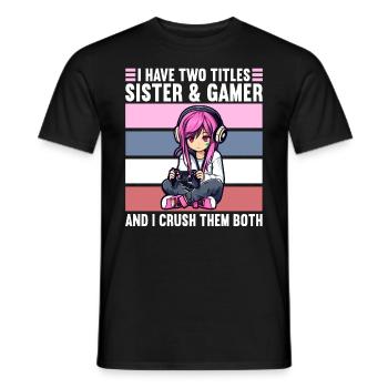 Console de jeu PC Gamer Girl Gamer Girl - T-shirt homme - noir - Devant - AI Model Male 178 light (178cm)