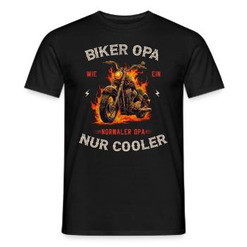 Grand-père moto - T-shirt homme - noir - Devant - AI Model Male 178 light (178cm)