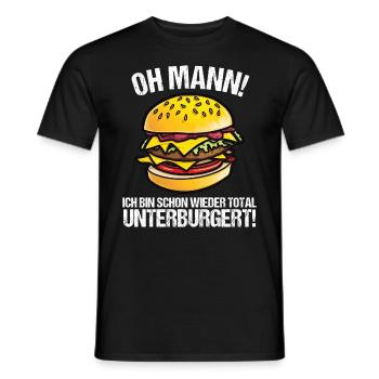 Hilfe Ich bin schon wieder total unterburgert - Männer T-Shirt - Schwarz - Vorne - AI Model Male 178 light (178cm)