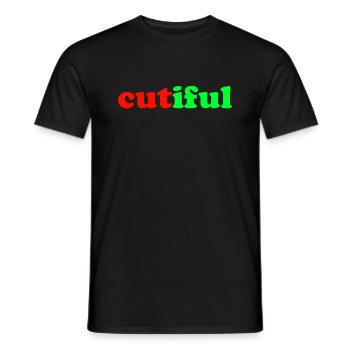 Cutiful Meine Mischung zischen Cute und Beautiful - Männer T-Shirt - Schwarz - Vorne - AI Model Male 178 light (178cm)