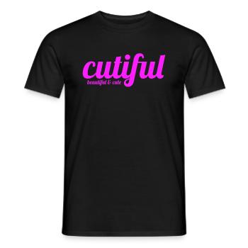 Cutiful Meine Mischung zischen Cute und Beautiful - Männer T-Shirt - Schwarz - Vorne - AI Model Male 178 light (178cm)