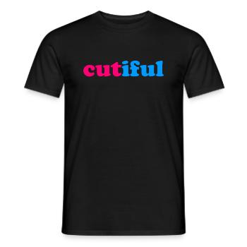 Cutiful Meine Mischung zischen Cute und Beautiful - Männer T-Shirt - Schwarz - Vorne - AI Model Male 178 light (178cm)