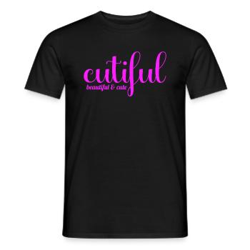 Cutiful Meine Mischung zischen Cute und Beautiful - Männer T-Shirt - Schwarz - Vorne - AI Model Male 178 light (178cm)