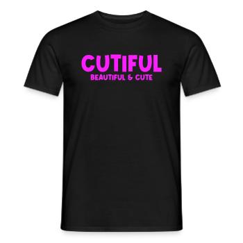 Cutiful Meine Mischung zischen Cute und Beautiful - Männer T-Shirt - Schwarz - Vorne - AI Model Male 178 light (178cm)