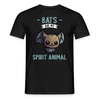 Les chauves-souris sont mon animal spirituel chauve-souris - T-shirt homme - noir - Devant - AI Model Male 178 light (178cm)