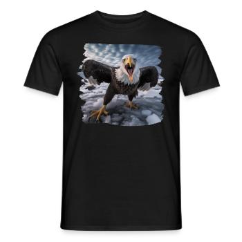 Alder Weißkopfseeadler Vogel SteinAdler - Männer T-Shirt - Schwarz - Vorne - AI Model Male 178 light (178cm)