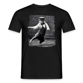 Chats Chat Chat Amoureux Drôles de Chats - T-shirt homme - noir - Devant - AI Model Male 178 light (178cm)