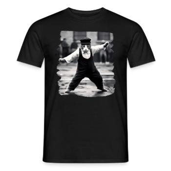 Chats Chat Chat Amoureux Drôles de Chats - T-shirt homme - noir - Devant - AI Model Male 178 light (178cm)