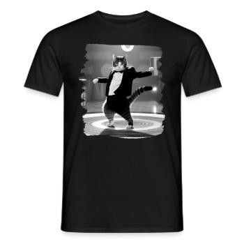 Chats Chat Chat Amoureux Drôles de Chats - T-shirt homme - noir - Devant - AI Model Male 178 light (178cm)
