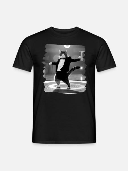 Katzen Katze Katzenliebhaber lustiges Katzen - Mænd T-shirt - sort