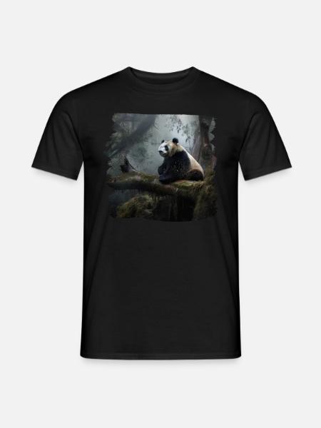 Pandas realistic Panda Großer Panda - Männer T-Shirt - Schwarz
