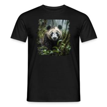 Pandas realistic Panda Großer Panda - Männer T-Shirt - Schwarz - Vorne - AI Model Male 178 light (178cm)