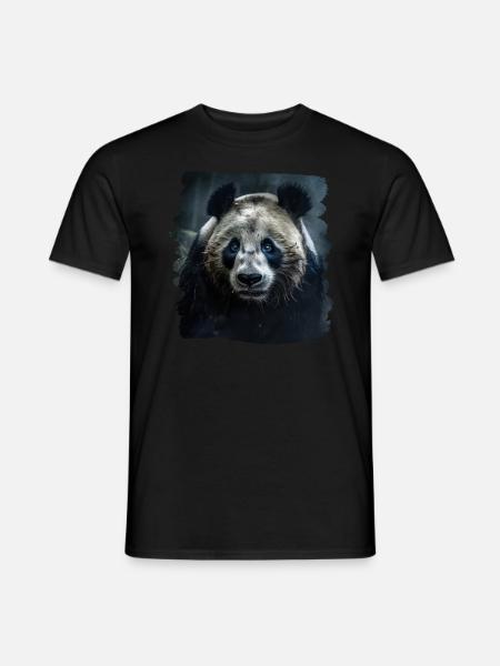 Pandas realistic Panda Großer Panda - Männer T-Shirt - Schwarz
