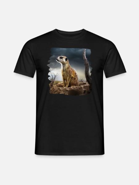 Lémuriens Suricates réalistes Lémurien - T-shirt homme - noir
