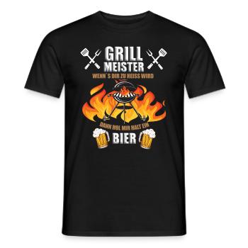 Grillmeister Grillen Bier - Männer T-Shirt - Schwarz - Vorne - AI Model Male 178 light (178cm)
