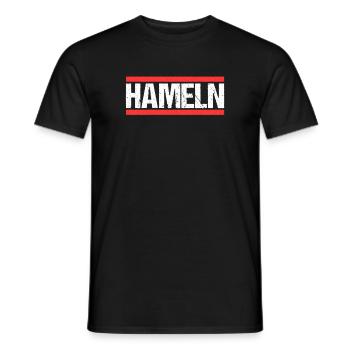 Hamelnerin Hamelner Hameln - Männer T-Shirt - Schwarz - Vorne - AI Model Male 178 light (178cm)