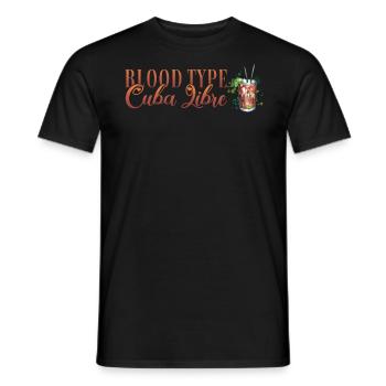 Groupe sanguin Cuba Libre Cocktail Barman - T-shirt homme - noir - Devant - AI Model Male 178 light (178cm)