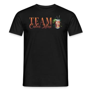 Team Cuba Libre Cocktail Bartender - Men's T-Shirt - black - Front - AI Model Male 178 light (178cm)