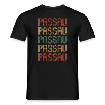 Passauerin Passauer Passau - Men's T-Shirt - black - Front - AI Model Male 178 light (178cm)