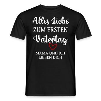 Alles Liebe Zum Ersten 1. Vatertag Papa Baby - Männer T-Shirt - Schwarz - Vorne - AI Model Male 178 light (178cm)