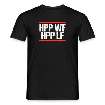 Femme heureuse Vie heureuse - T-shirt homme - noir - Devant - AI Model Male 178 light (178cm)