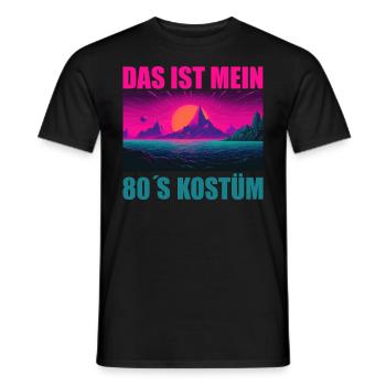 80er Motto Party Das ist mein 80er Jahre Kostüm - Männer T-Shirt - Schwarz - Vorne - AI Model Male 178 light (178cm)