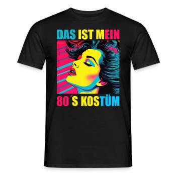 80er Motto Party Das ist mein 80er Jahre Kostüm - Männer T-Shirt - Schwarz - Vorne - AI Model Male 178 light (178cm)
