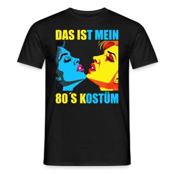 80er Motto Party Das ist mein 80er Jahre Kostüm - Männer T-Shirt - Schwarz - Vorne - AI Model Male 178 light (178cm)