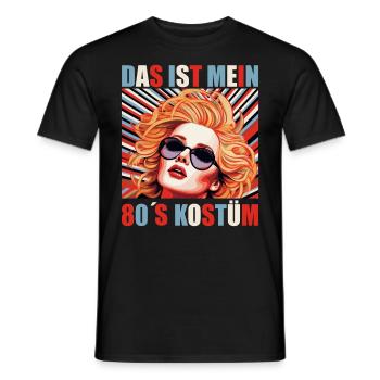 80er Motto Party Das ist mein 80er Jahre Kostüm - Männer T-Shirt - Schwarz - Vorne - AI Model Male 178 light (178cm)