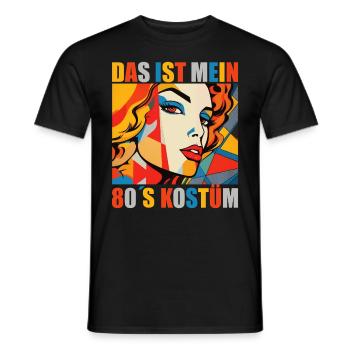 80er Motto Party Das ist mein 80er Jahre Kostüm - Männer T-Shirt - Schwarz - Vorne - AI Model Male 178 light (178cm)