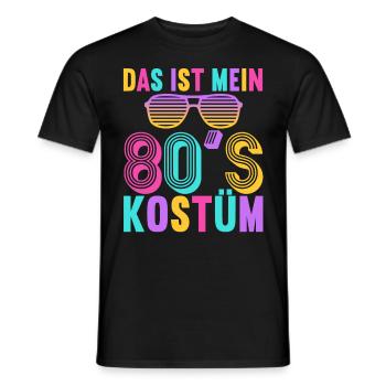 80er Motto Party Das ist mein 80er Jahre Kostüm - Männer T-Shirt - Schwarz - Vorne - AI Model Male 178 light (178cm)