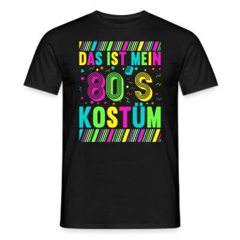 80er Motto Party Das ist mein 80er Jahre Kostüm - Männer T-Shirt - Schwarz - Vorne - AI Model Male 178 light (178cm)
