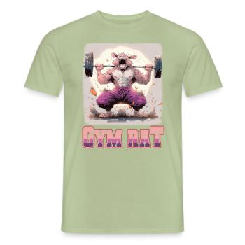 Gym Council Bodybuilding Weight Training Fun Fitness - Men's T-Shirt - sage - Front - AI Model Male 178 light (178cm)