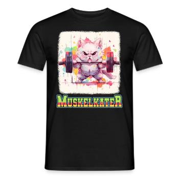 Muskelkater Bodybuilding Kraftsport Fitness Meme - Männer T-Shirt - Schwarz - Vorne - AI Model Male 178 light (178cm)