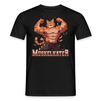 Muskelkater Bodybuilding Kraftsport Fitness Meme - Männer T-Shirt - Schwarz - Vorne - AI Model Male 178 light (178cm)